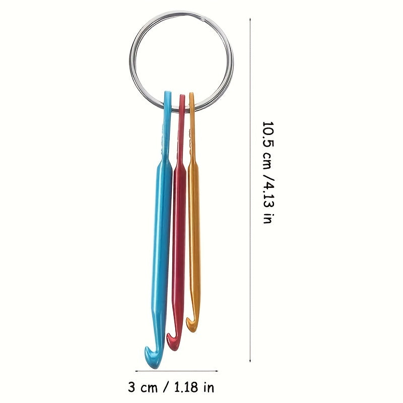 3pcs 3 5mm Aluminum Crochet Hook Set DIY Tool Crochet Kit for Handwork Hobby