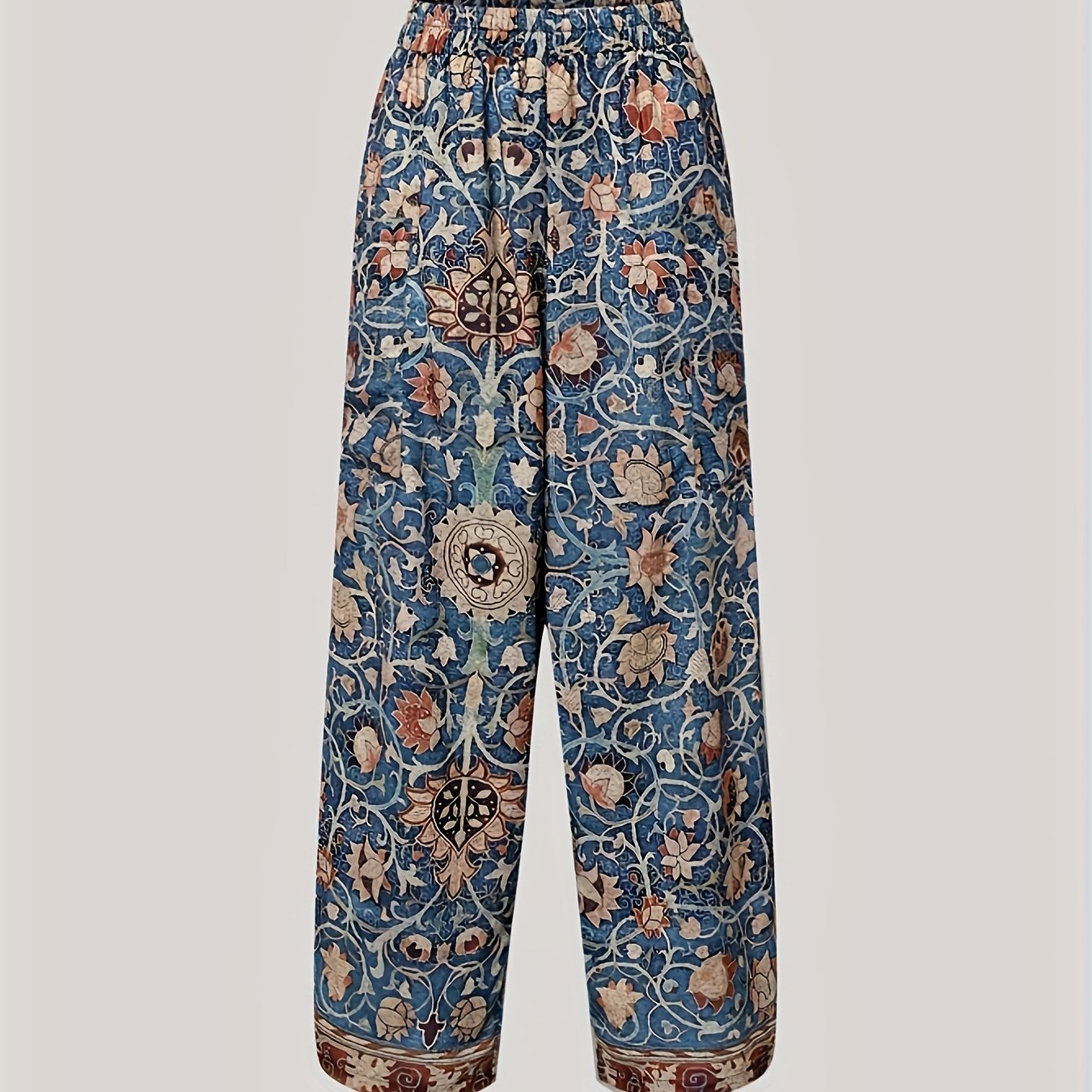 Geometric Print High Waist Wide Leg Loose Pants