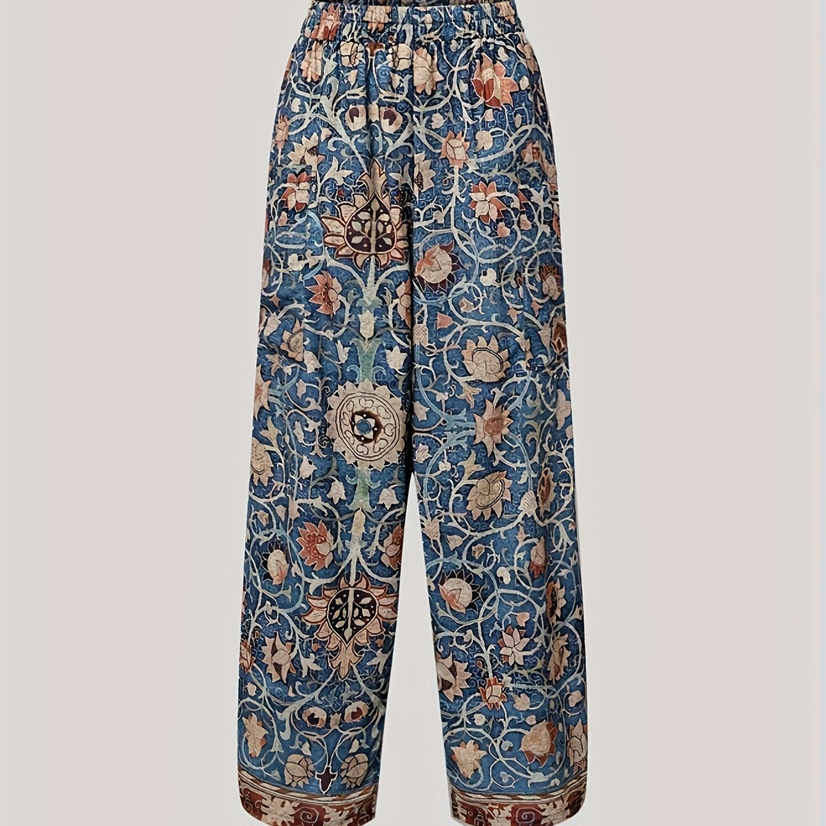 Geometric Print High Waist Wide Leg Loose Pants
