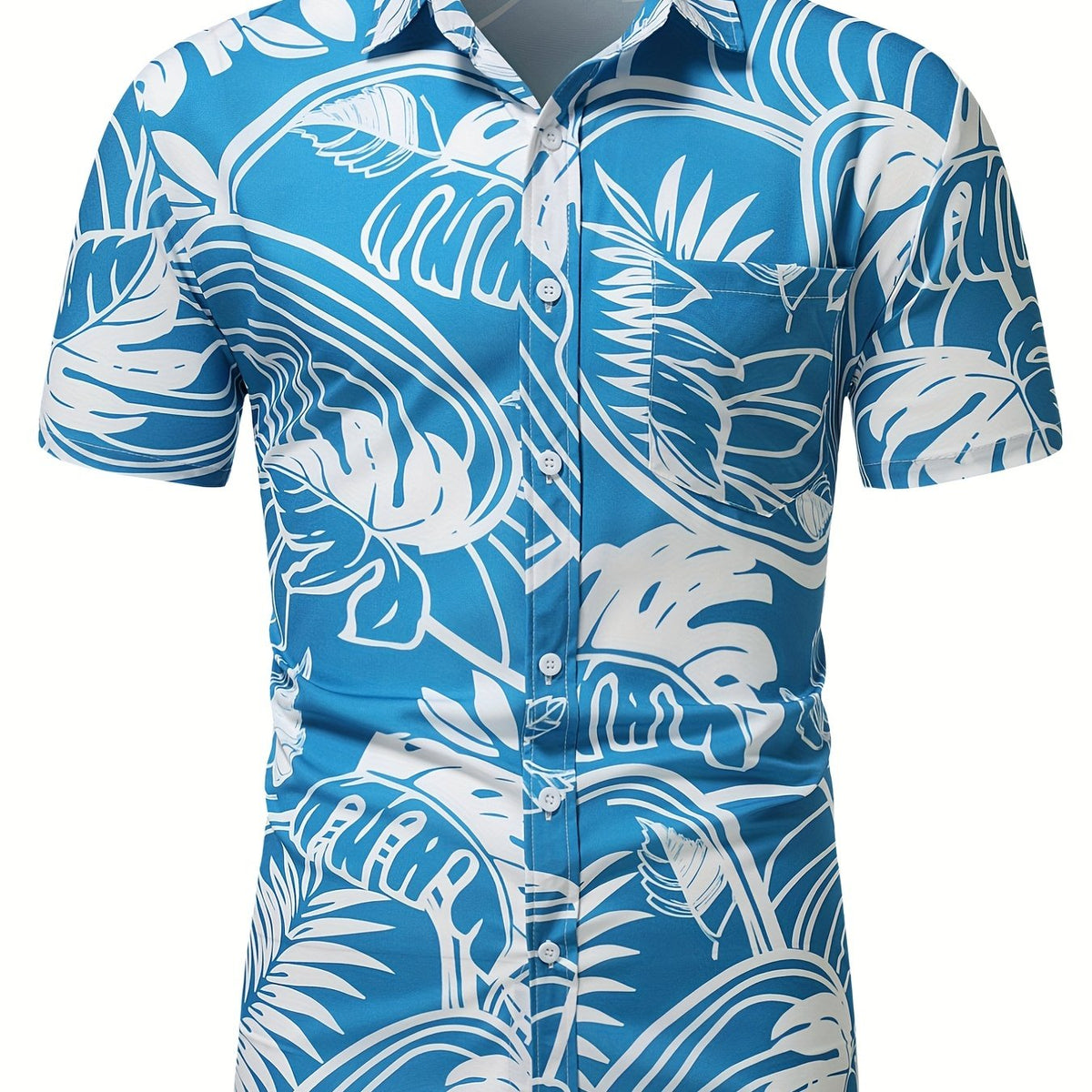 Tropical Hawaiian Shirt Men's Allover Print Button Up Short Sleeve
