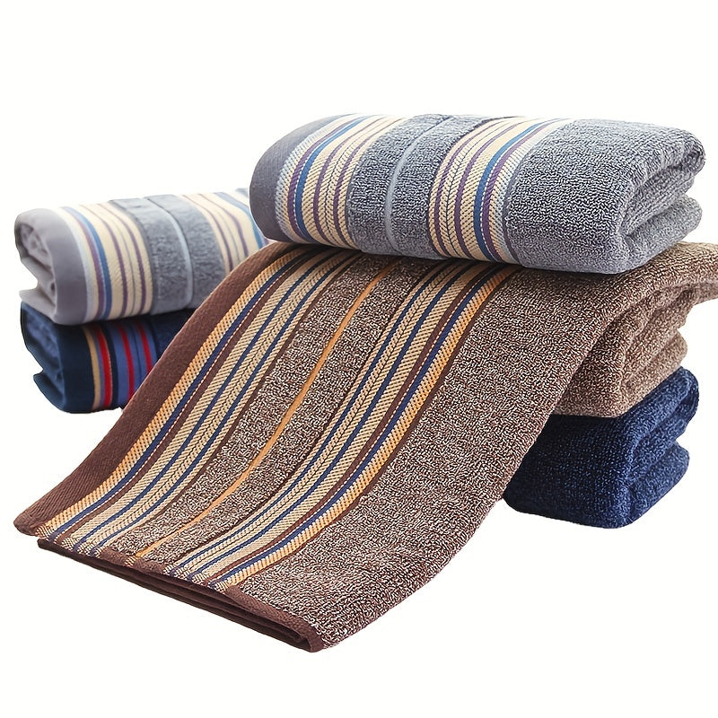 3pcs Striped Hand Towels Set Cotton Face Towel Ultra Soft And Highly Absorbent