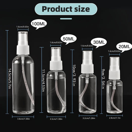 Refillable Transparent Plastic Perfume Atomizer Spray Bottle 20-100ml