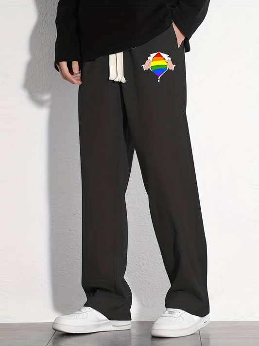 Pride Month Graphic Joggers Men's Casual Loose Fit Pants