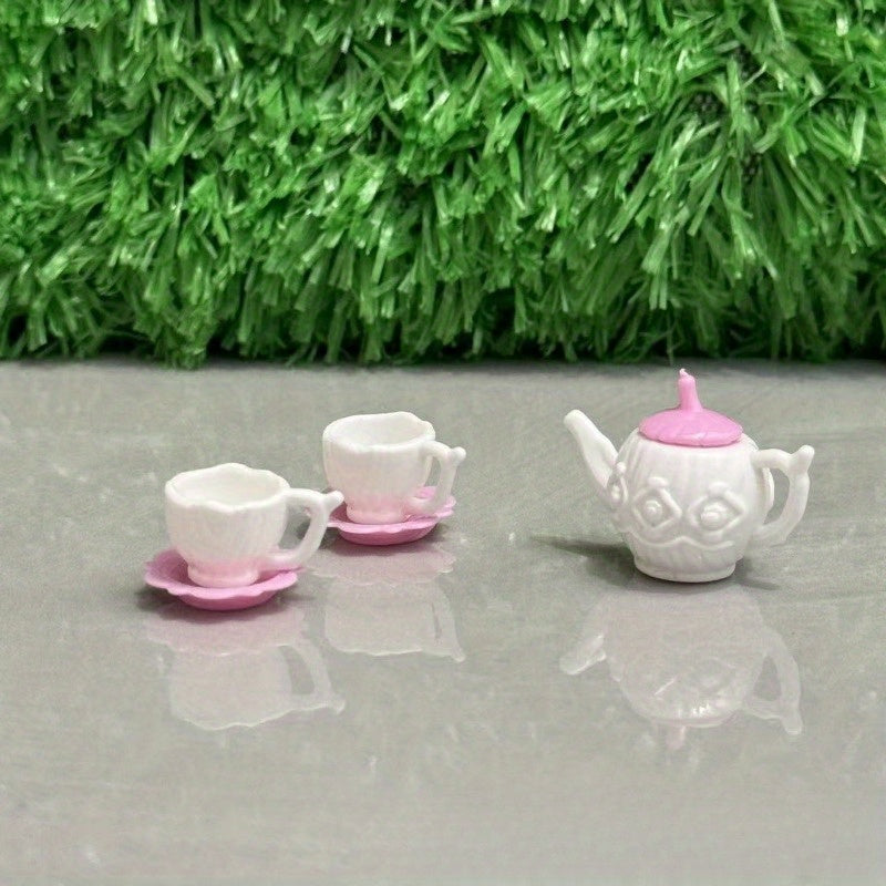 Dollhouse Tea Set with Random Colors - 3 Piece Set
