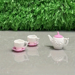Dollhouse Tea Set with Random Colors - 3 Piece Set