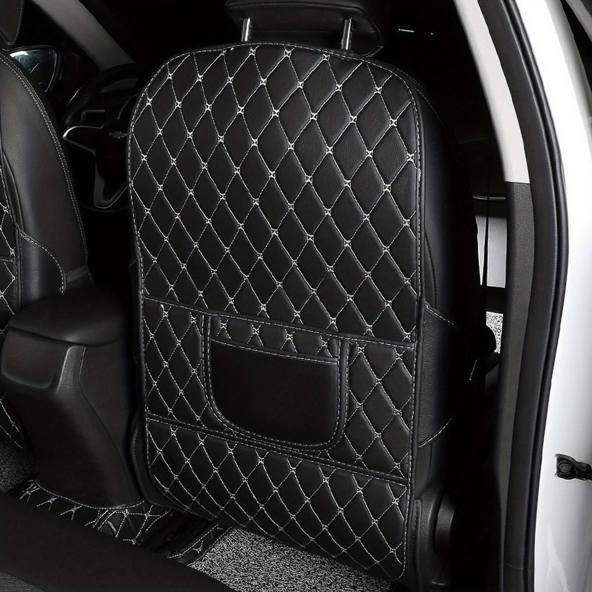 Car Backseat Kick Mats Front Seat Protector Car Storage Bag Caddy