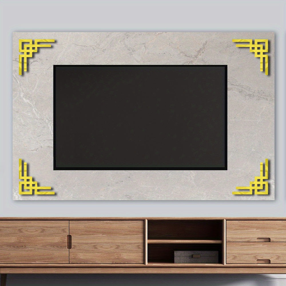 4pcs Diagonal Mirror Wall Sticker Acrylic Self Adhesive Mirror Tiles