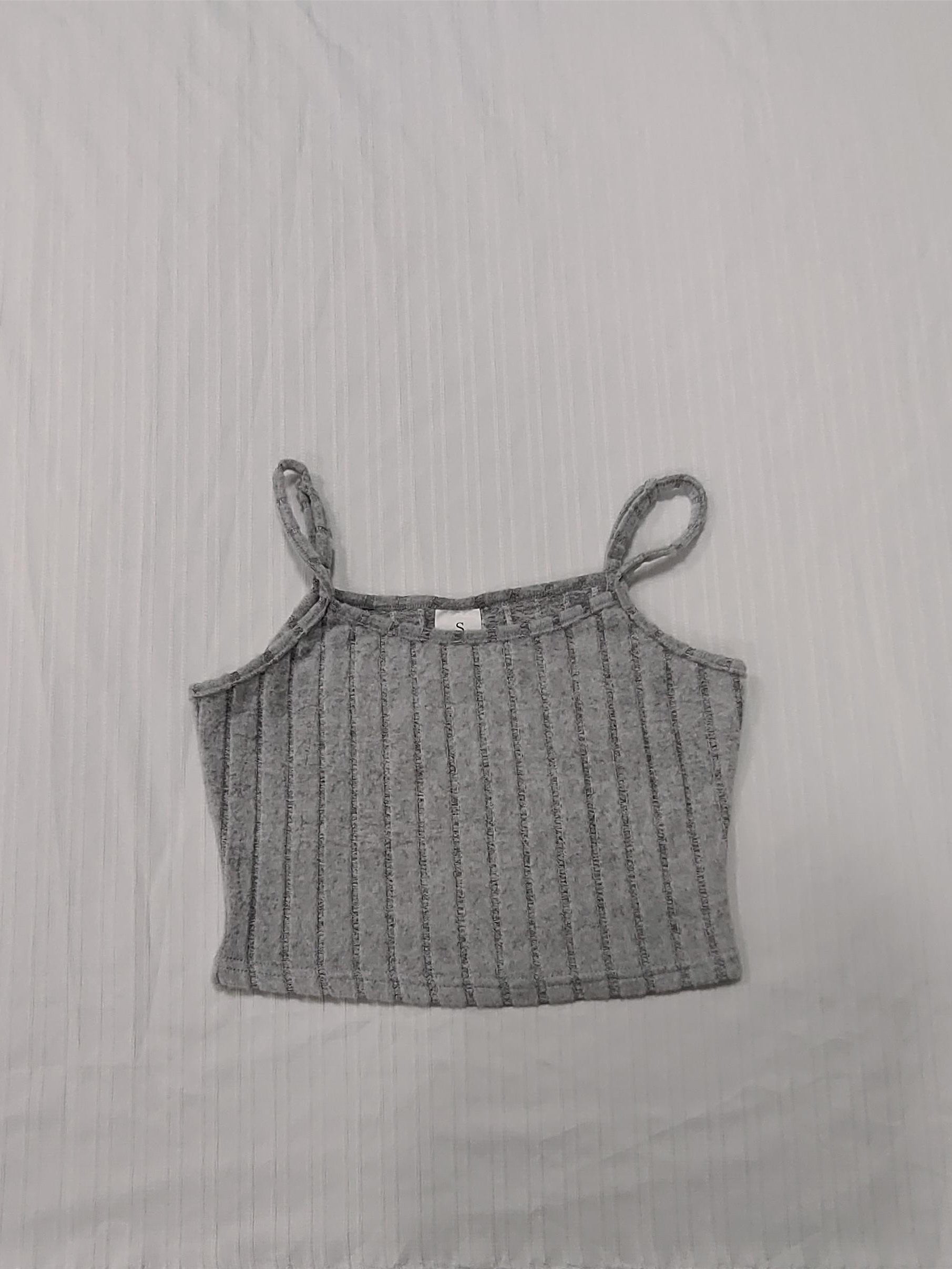 Ribbed Crop Cami Top Sleeveless Summer Top