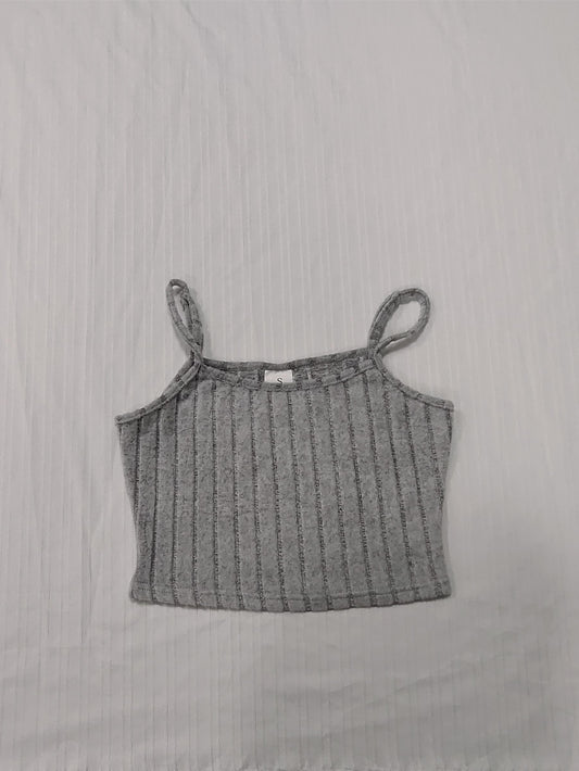Ribbed Crop Cami Top Sleeveless Summer Top
