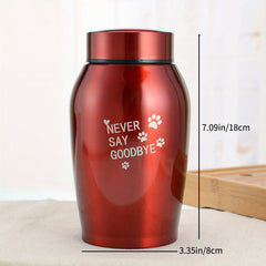 Custom Small Pet Cremation Urn with Personalized Information