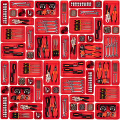 45pcs Tool Storage Box Divider Set Desk Drawer Garage Organization