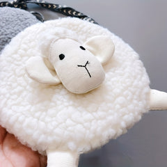 Cartoon Plush Lamb Bag Coin Purse Wallet Crossbody Bag Holiday Gift For Girls