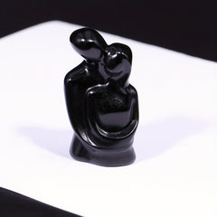 Natural Opal Rose Quartz Obsidian Red Network Carving Stones