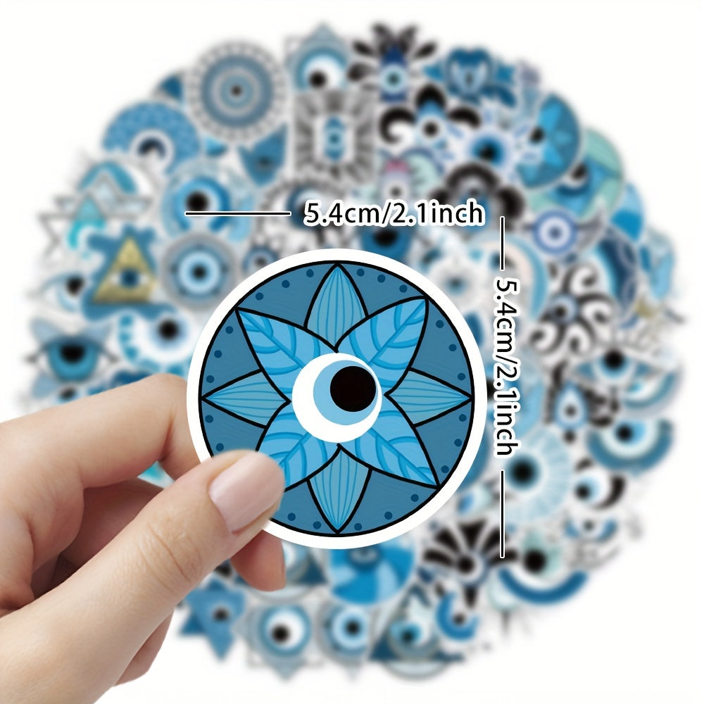 60pcs Evil Eye Stickers for Water Bottle Car Computer & More