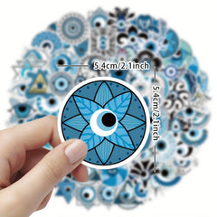 60pcs Evil Eye Stickers for Water Bottle Car Computer & More