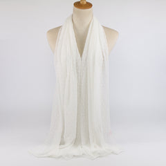 Pearl Chiffon Long Shawl Scarf for Women