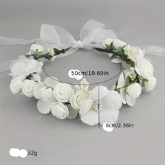 Fabric Garland Headwear Lace Flower Headband Summer Beach Headdress