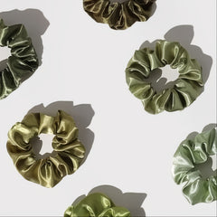 10pcs Smooth Texture Girls Hair Ring Satin Elastic Headdress