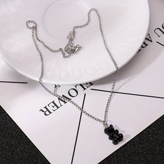 Candy Bear Chain Pendant Necklace For Women Girls Animal Jewelry