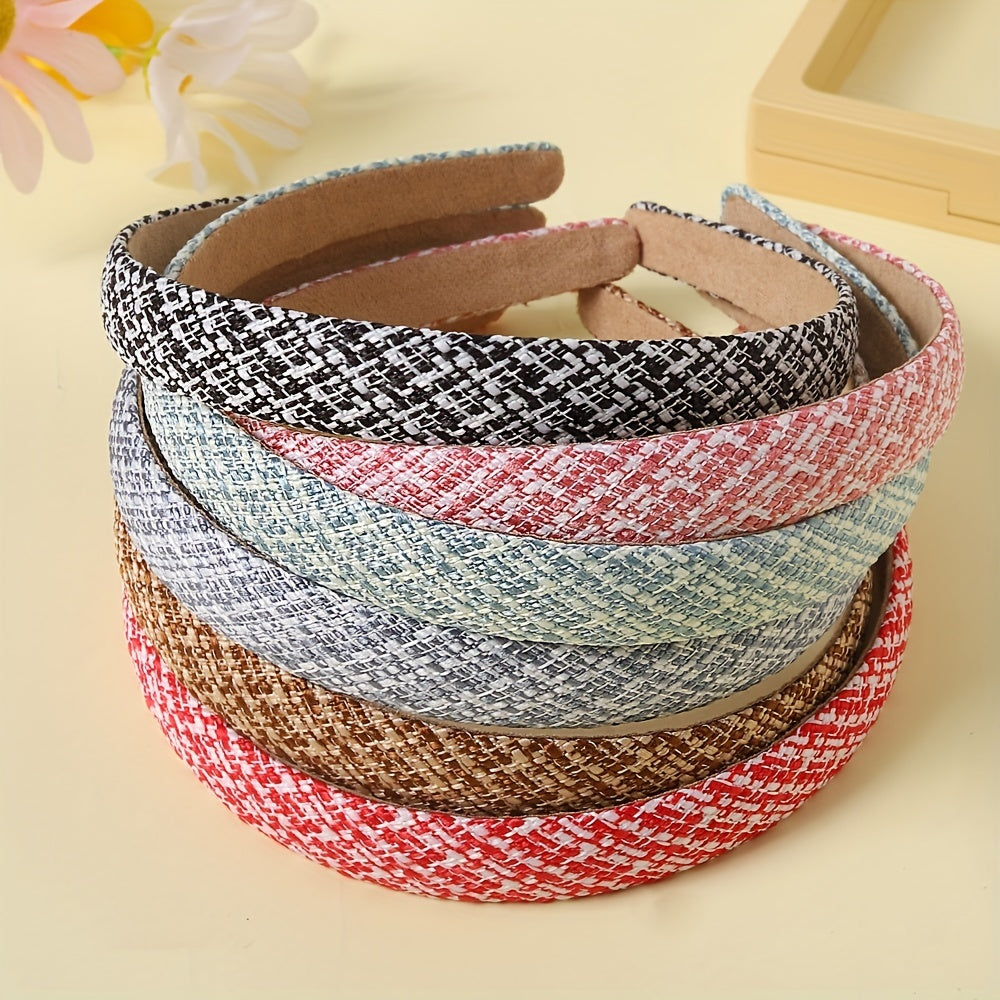 Plaid Hair Band Style Headband Women Girls Hair Accessories