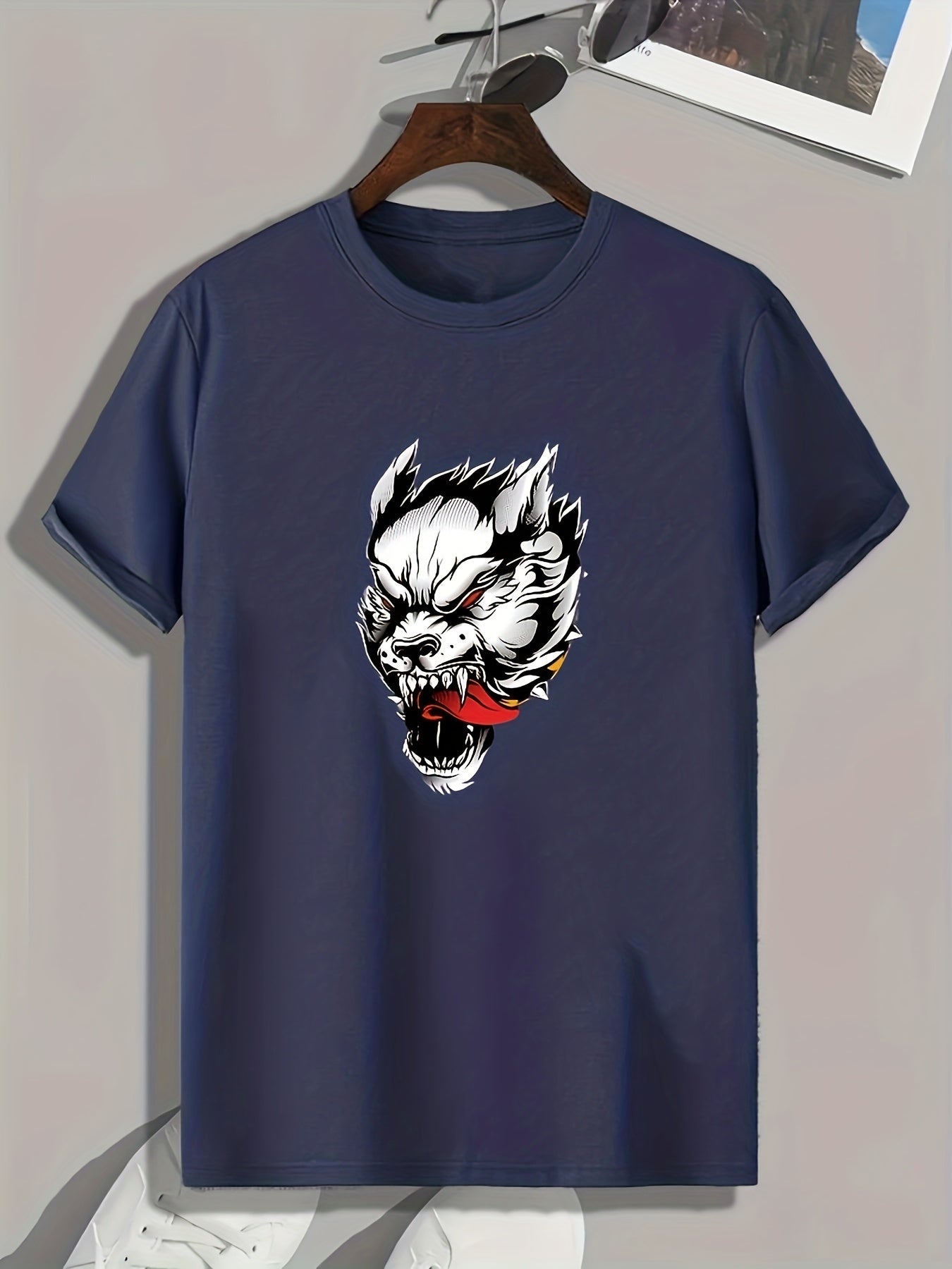 Fierce Lion Print Men's Graphic T shirt For Summer