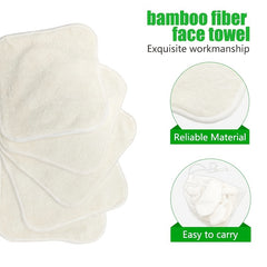 2 Bamboo Facial Cleansing Cloths - Washable Exfoliating Makeup Remover