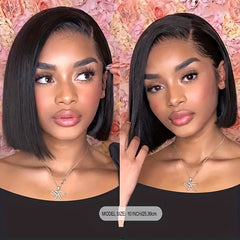150 Density Short Bob Cut Lace Front Human Hair Wig