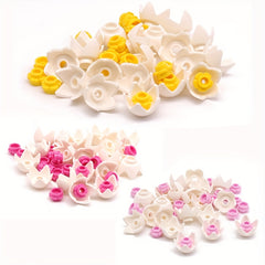 60pcs Flower Building Block Accessories for Lotus Campanula Garden