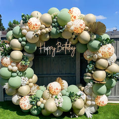 135pcs Safari Balloon Garland Kit Jungle Theme Giraffe Animal Print