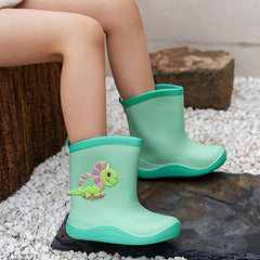 Girl's High Top Cartoon Rain Boots Waterproof Non Slip Shoes