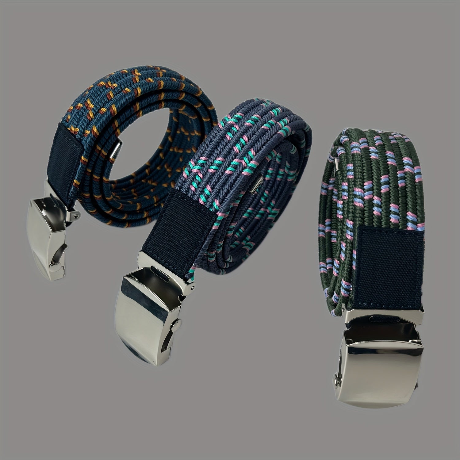 Elastic Military Buckle Belt For Kids
