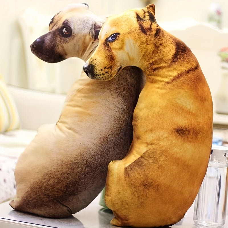 3D Earth Dog Pillow Plush Toy Simulation Dog Doll Cushion