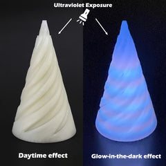 3D Printed Glow Rainbow Spiral Cone UV Absorbing Desk Decor