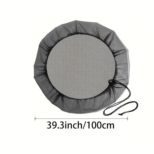 Mesh Cover For Rain Barrel - Screen Water Bucket Covers Net With Drawstring