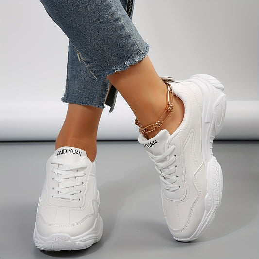 Women's Lightweight Platform Sneakers Non Slip Sporty Running Shoes