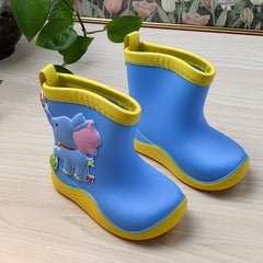 Girl's High Top Cartoon Rain Boots Waterproof Non Slip Shoes