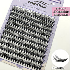 Mikiwi 200Pcs 30D 12 16mm D Curl Cluster Lashes