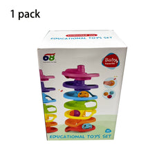 Interactive Ball Drop Toy for Kids - Swirling Tower Spinning Swirl Ball Ramp Set