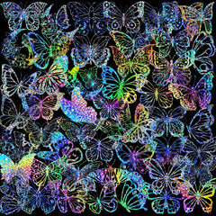 100 Holographic Butterfly Stickers Reusable Adhesive for Glass