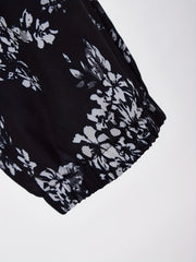 Women's Plus Floral Print Elastic Waist Joggers With Pockets