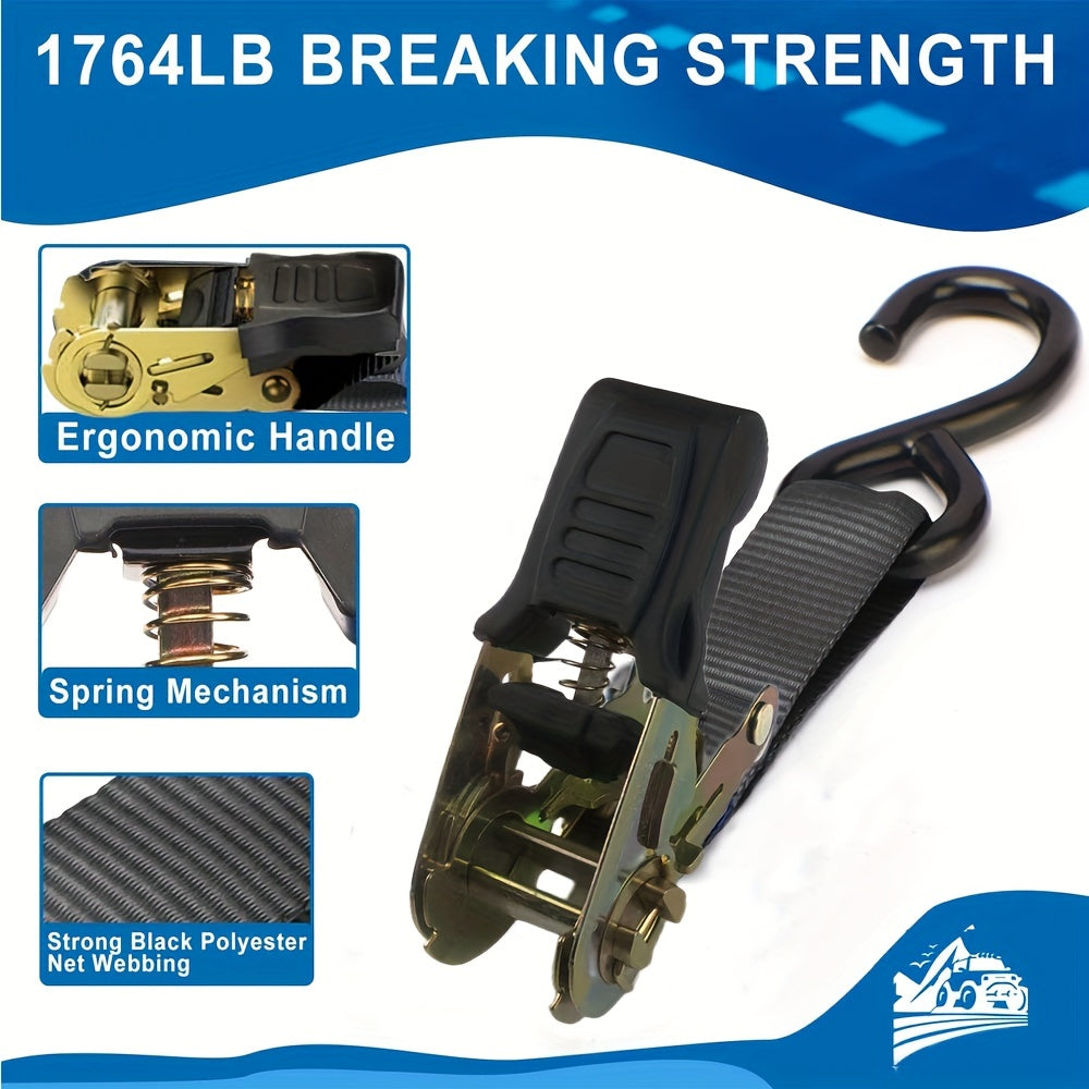 2pcs Ratchet Strap 2 1in Wide Luggage Bundle Strap Total Length 4m 157in