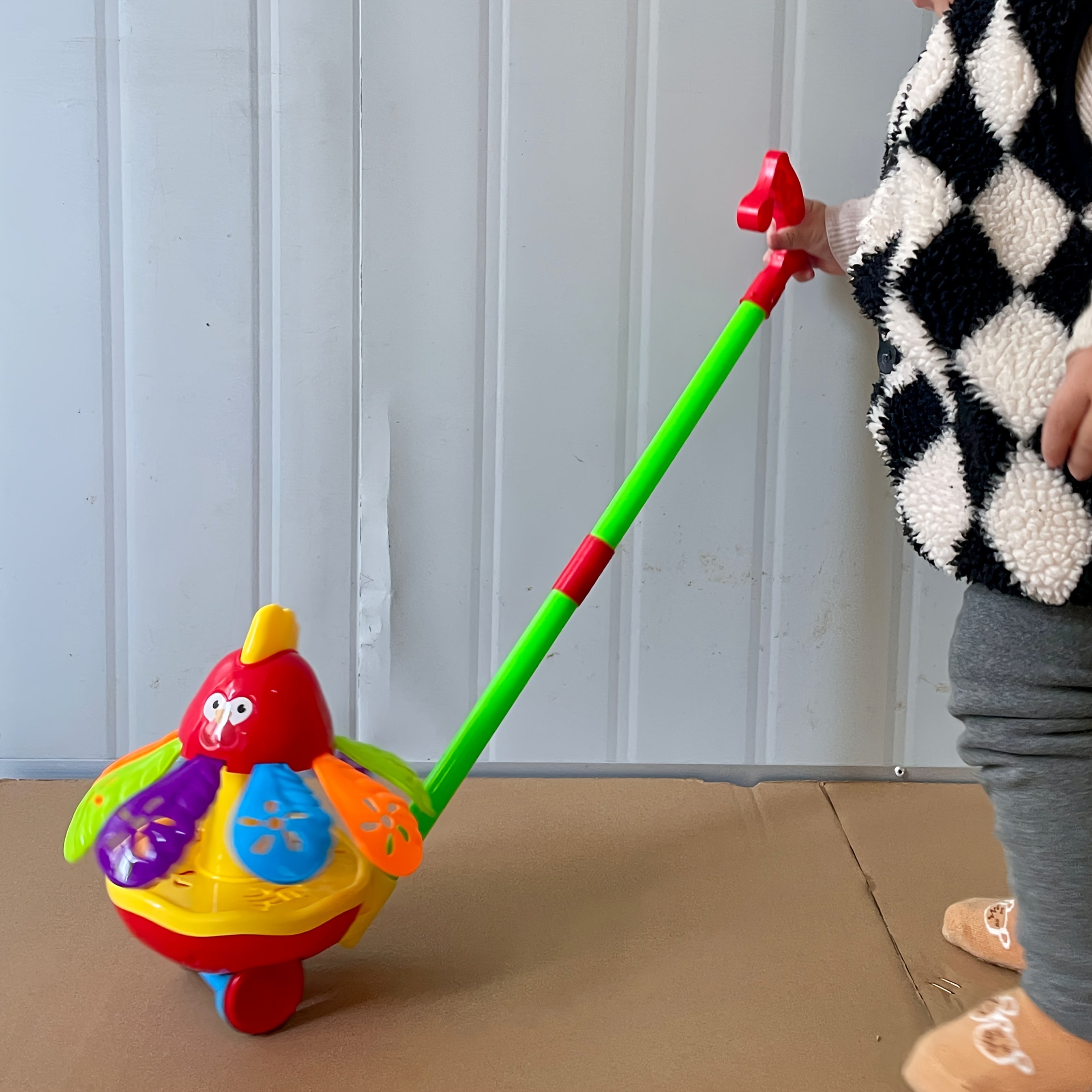 Interactive Turtle & Chick Push Along Toy Cart