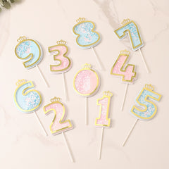 Sequin Crown Digital Number 0-9 Plug In