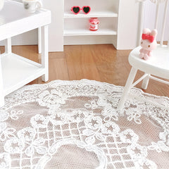 Dollhouse Tablecloth & Carpet 1/6 1/12 Scale Realistic Pastoral Rug
