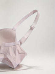 2pcs Solid T Shirt Bras Comfy Push Up Bra Women's Lingerie
