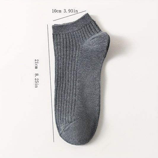 Men's Solid Liner Anklets Socks Breathable Soft Sweat Absorbent