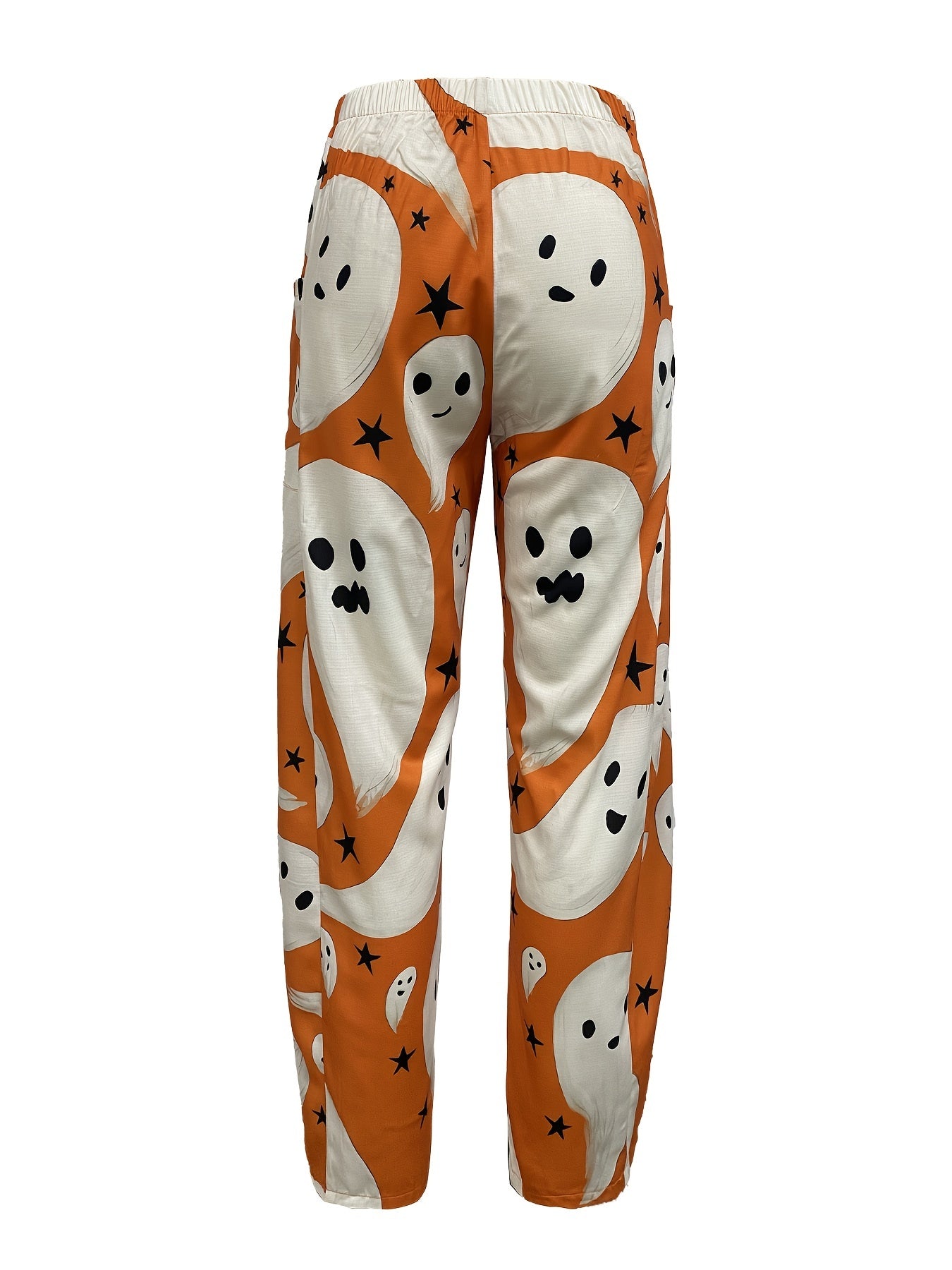 Women's Plus Ghost Print High Rise Wide Leg Pants