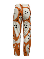 Women's Plus Ghost Print High Rise Wide Leg Pants