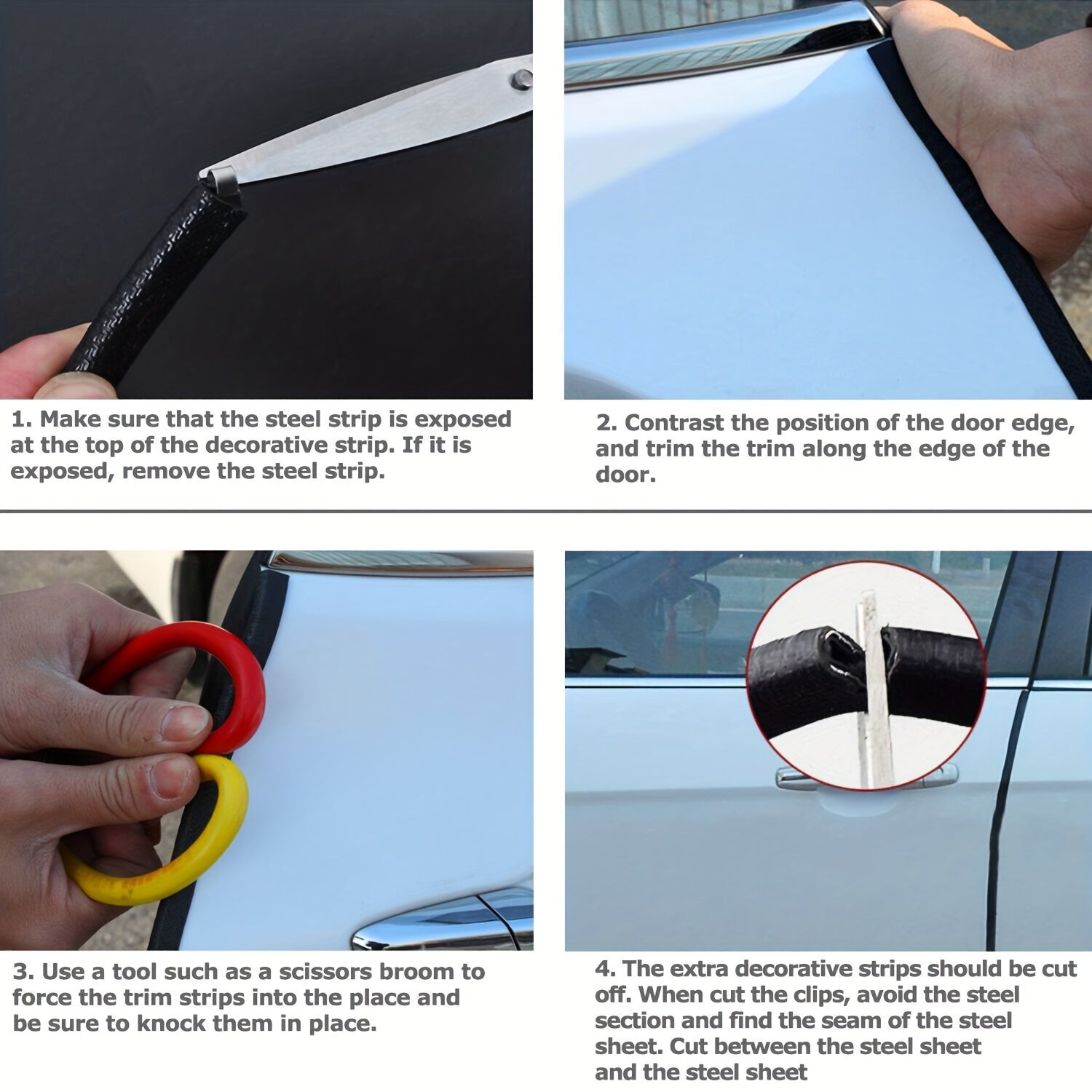 1pc 20ft 6m Car Door Edge Guard Molding Trim Rubber Edge Strip Seal Prot
