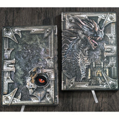 A5 Vintage Embossed Dragon Notepad Metal Stereo